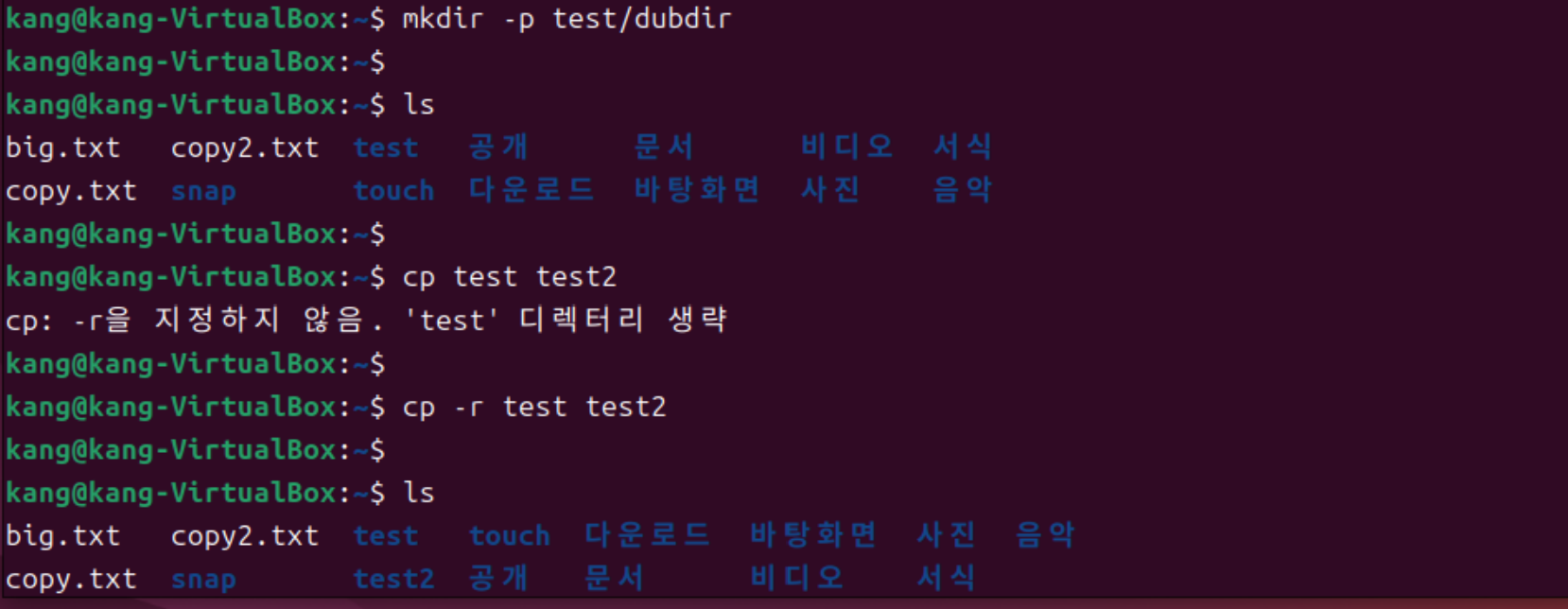 cp 디렉터리